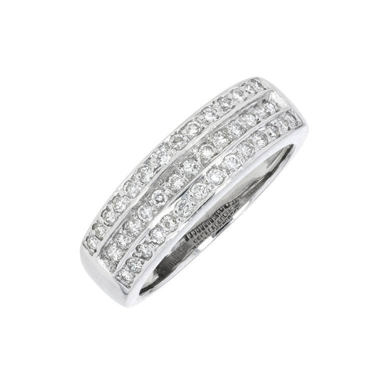 Bague diamants 0.41 carat or blanc 5.80g Comme neuf -  reconditionné disponible sur Gemme Les Bijoux